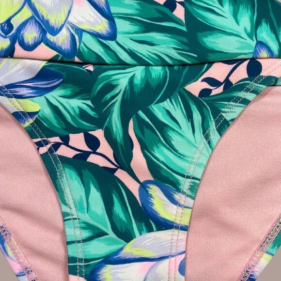 NWT GB Pink and Green Tropical Bikini Bottom - Picture 3 of 8